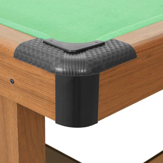 Biljarttafel - Pooltafel spel - Thuis entertainment - Inclusief accessoires - 122 x 61 x 76 cm - Bruin groen — afbeelding 3