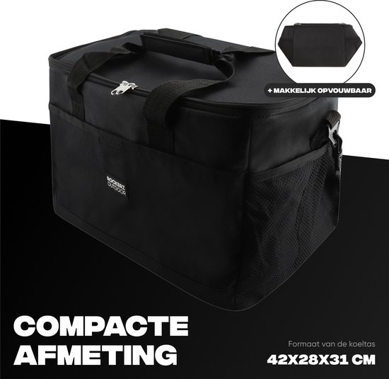 Rockerz Plein air - Sac isotherme - Sac à lunch 30 litres - Zwart - Incl 2 éléments de Éléments de refroidissement
