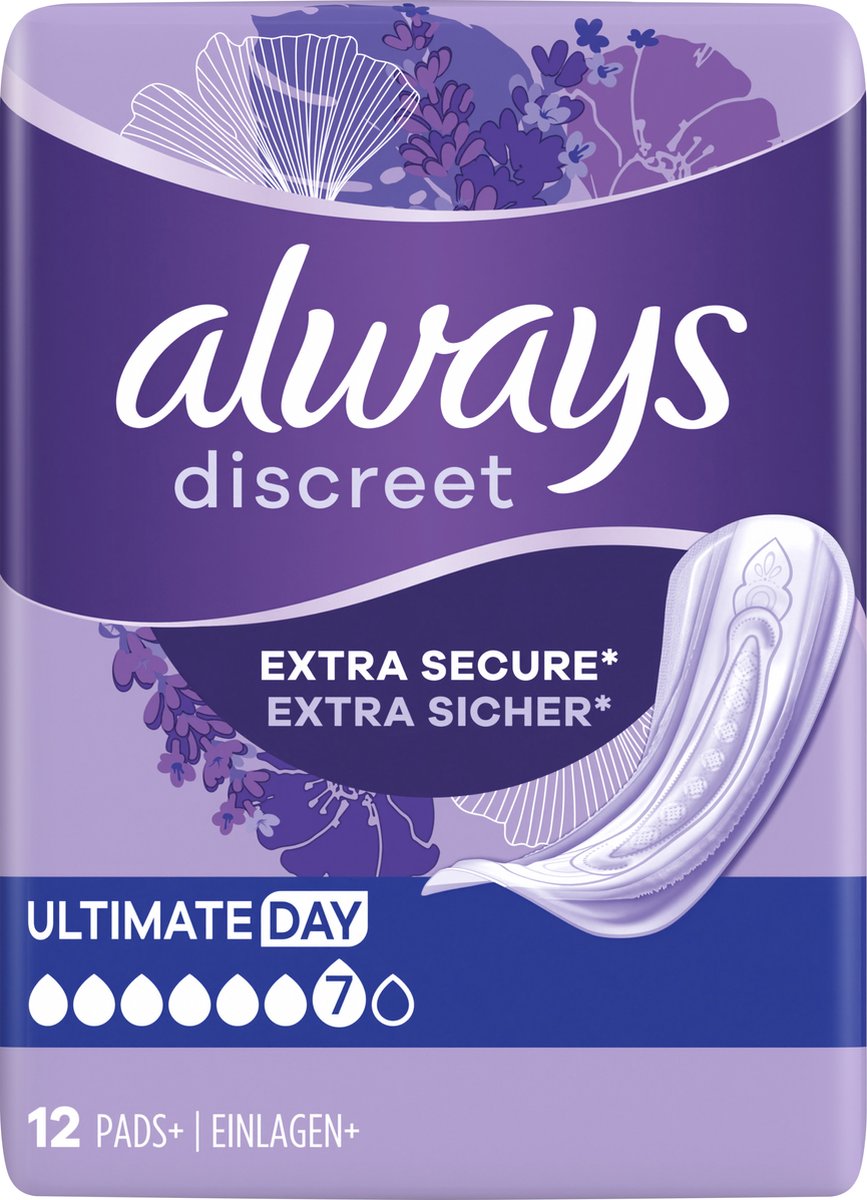 Goedkoopste Always Discreet Incontinentieverband Plus Voor Urineverlies - Ultimate Day - Voordeelbox 48 stuks