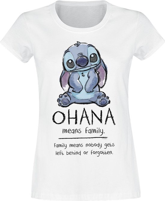 Lilo & Stitch Ohana Means Family Dames T-shirt - wit - XL