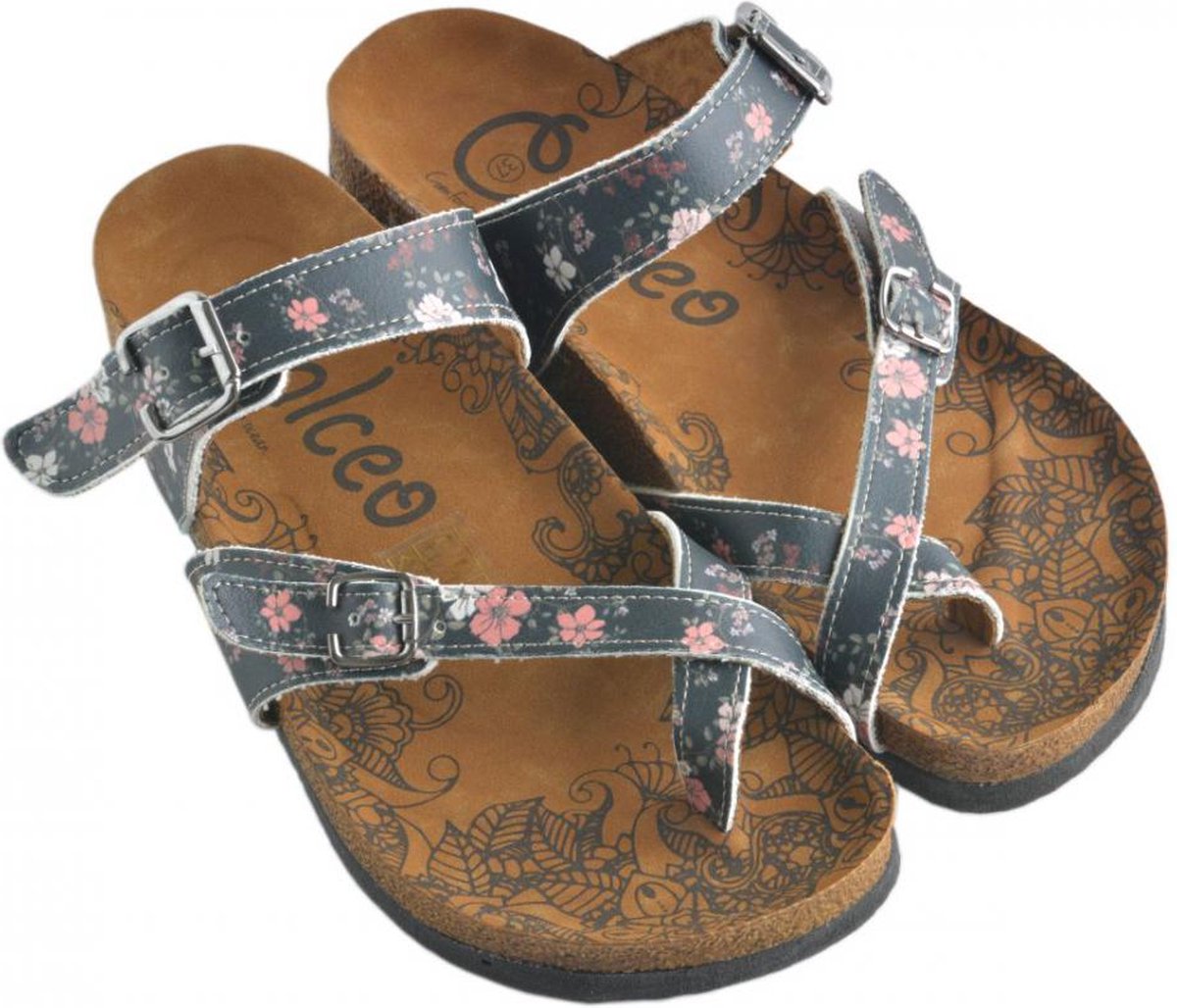 GOBY Rode Amaryllis Sandalen Slippers Hoge kwaliteit Handmade