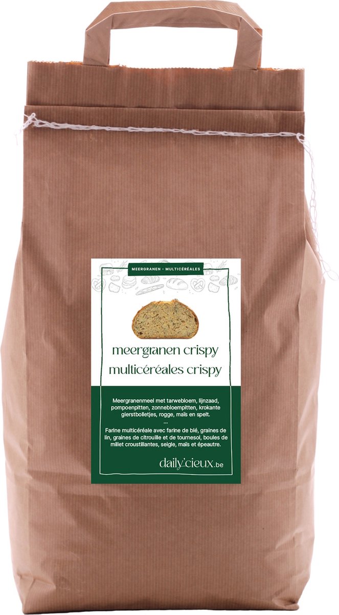 Meergranen Crispy 5kg Dailycieux - brood bakken - bakingrediënten - meergranenmeel