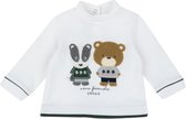 Babykleding Chicco Jongens T shirt lange mouwen, met Beertjes opdruk Wit Maat 80