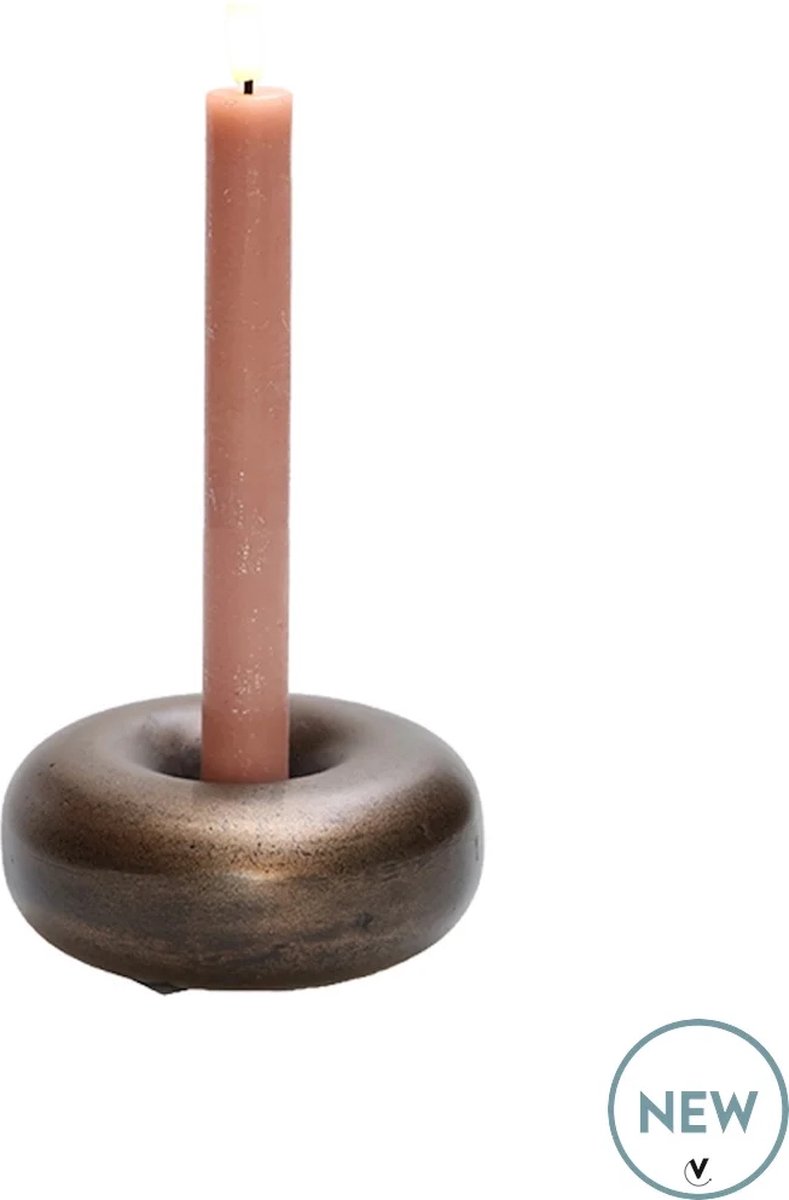 Vase The World Kandelaar Batavo | bronze | Metaal | Ø13 x H3 cm brons