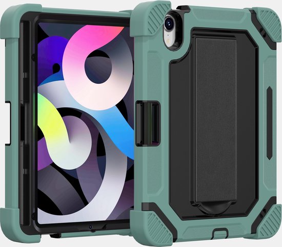 Coque arrière pour iPad Pro 11 pouces (2020-2021-2022) - Coque de Protection 360 - Coque antichoc - Avec support - Support iPad Extra robuste - Antichoc - Vert