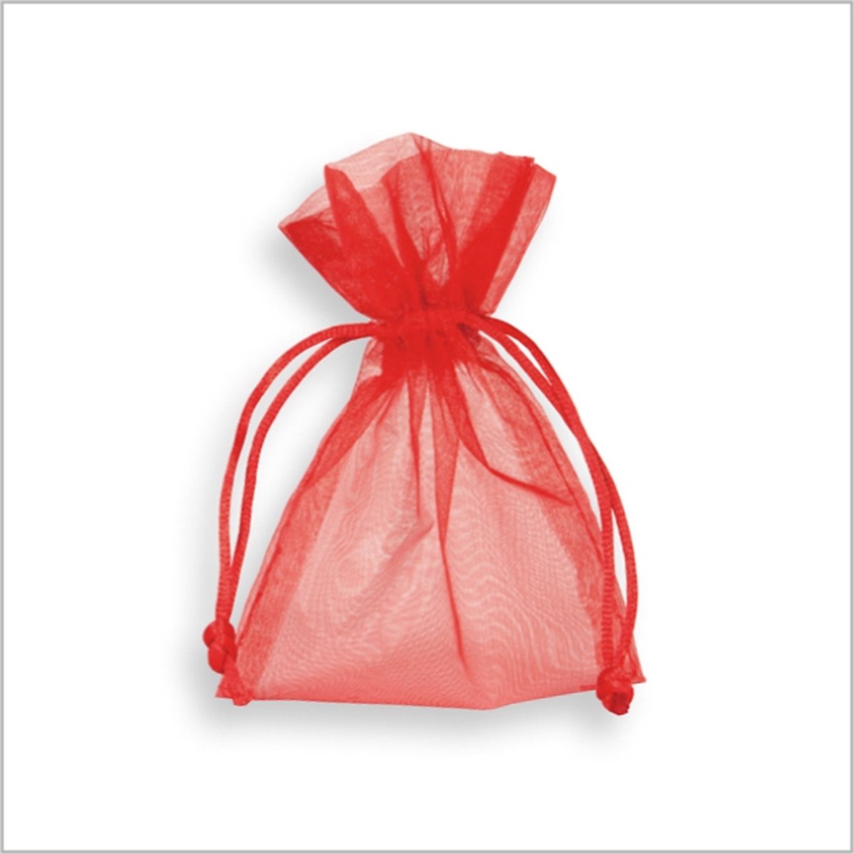 Organza zakjes - Buideltjes - Rood - 9 x 12 cm - 50 stuks