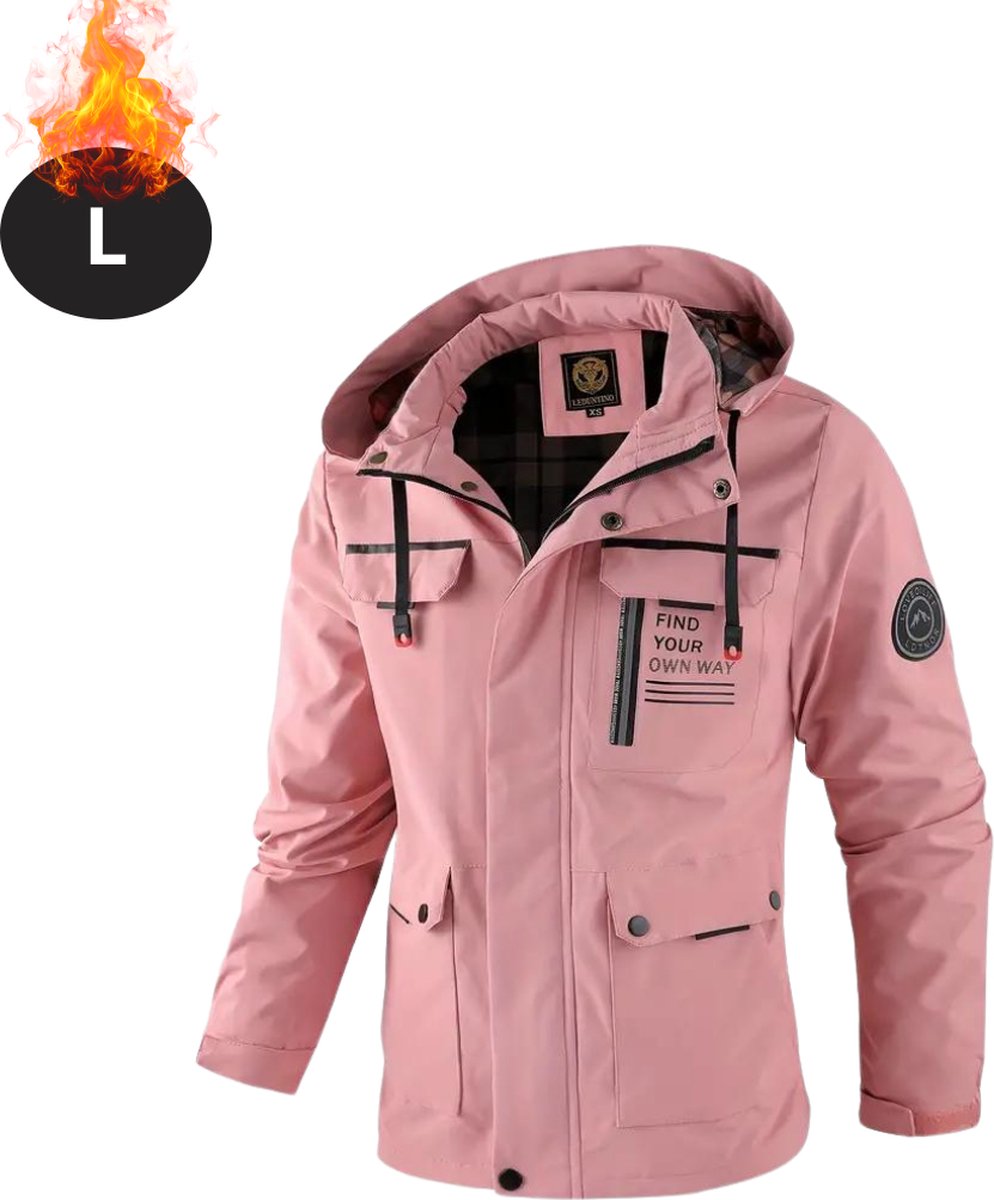 Bovista Windjas Voor Heren Windjack Waterdicht Jas Met Capuchon Outdoorjas Volwassen Roze