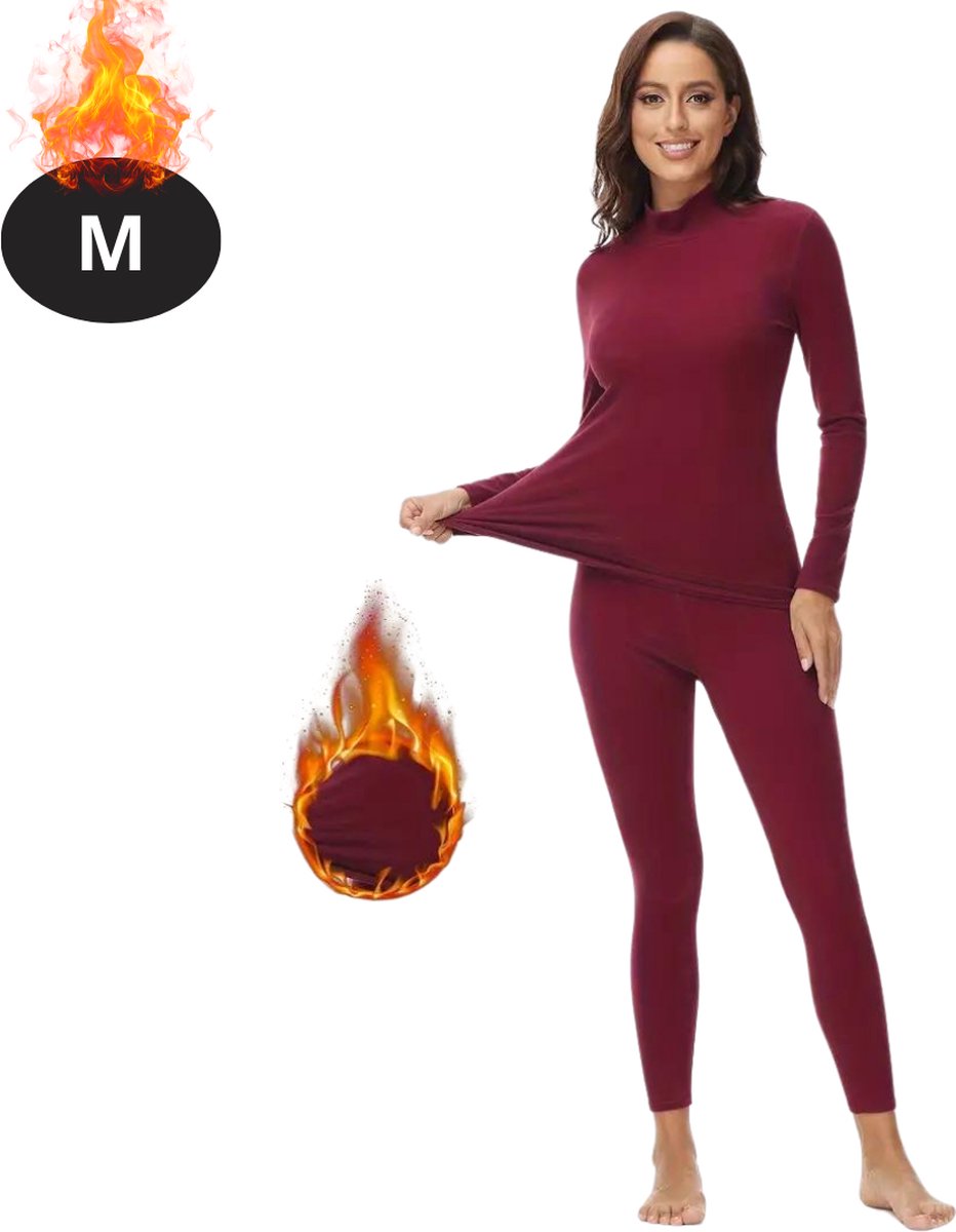 Bovista Thermokleding Dames – Thermobroek – Thermoset – Thermolegging – Winter – Thermoshirt – Bordeauxrood – M Bovista Thermokleding Dames – Thermobroek – Thermoset – Thermolegging – Winter – Thermoshirt – Bordeauxrood – M