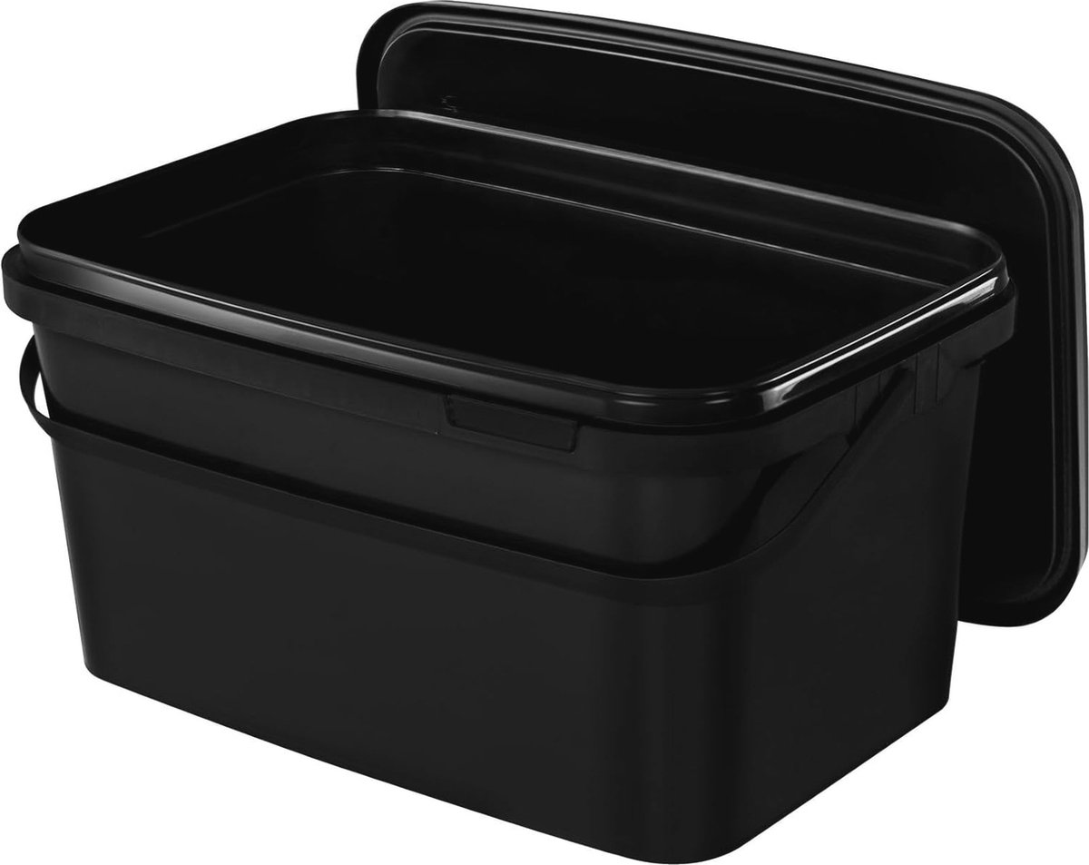 Goedkoopste Rechthoekige emmer met deksel 5L | Luchtdicht en Lekvrij | Ideaal voor Levensmiddelen en Huishoudelijk Gebruik