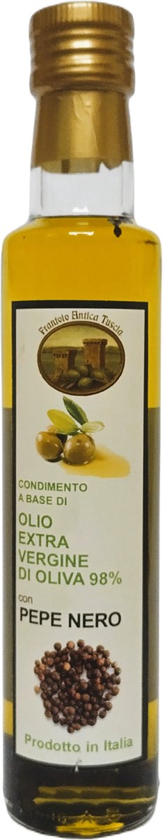 Battaglini Olijfolie-Extra Vergine+zwarte peper-Italie-Fles 250ml