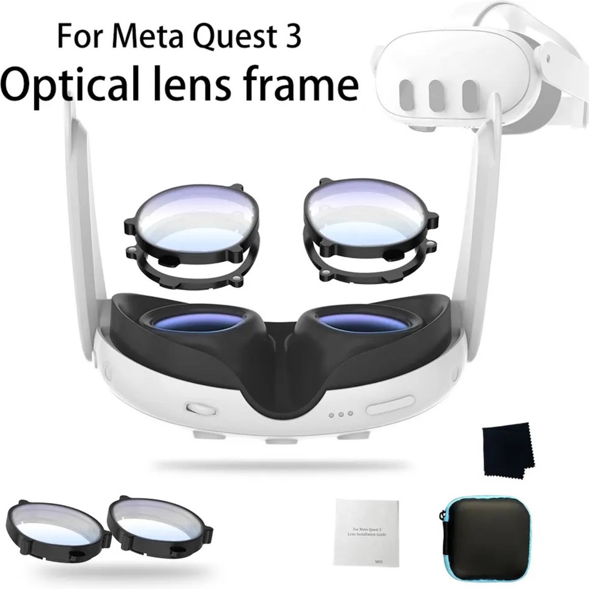VortexVR magnetische lenzen op sterkte voor Meta Quest 3 | dioptrie +2.0 thumbnail 2