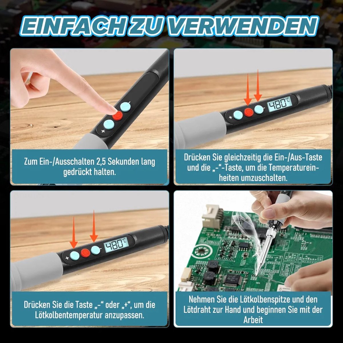 TPDL Wireless Soldering Iron for Bosch Professional GBA 18V Battery
