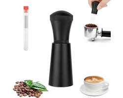 Tool Compact Met 7 Naalden - Zwart - Met 10 Roestvrijstalen Vervangende Naalden - Espresso Distributie Tool - Koffie Tamper Espresso Naald - Espresso Koffieroerder - Wdt Distribution Tool - Koffie Verdeler - Koffie Accessoires