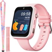 Bol.com Smartwatch voor kinderen met GPS-tracking video-oproepen en SOS-functie - Roze aanbieding