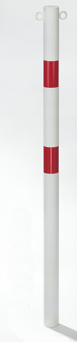 Alberts 782481 afzetpaal Standard SK | naar keuze in verschillende uitvoeringen | om in beton te gieten | wit | paal-Ø 60 mm | hoogte boven de grond 100 cm