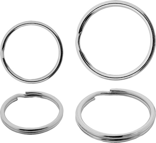 Sopito Sleutelringen, 100 stuks, 25 mm en 28 mm, sleutelringen voor thuis, auto, sleutelhanger, doe-het-zelf kunsthandwerk