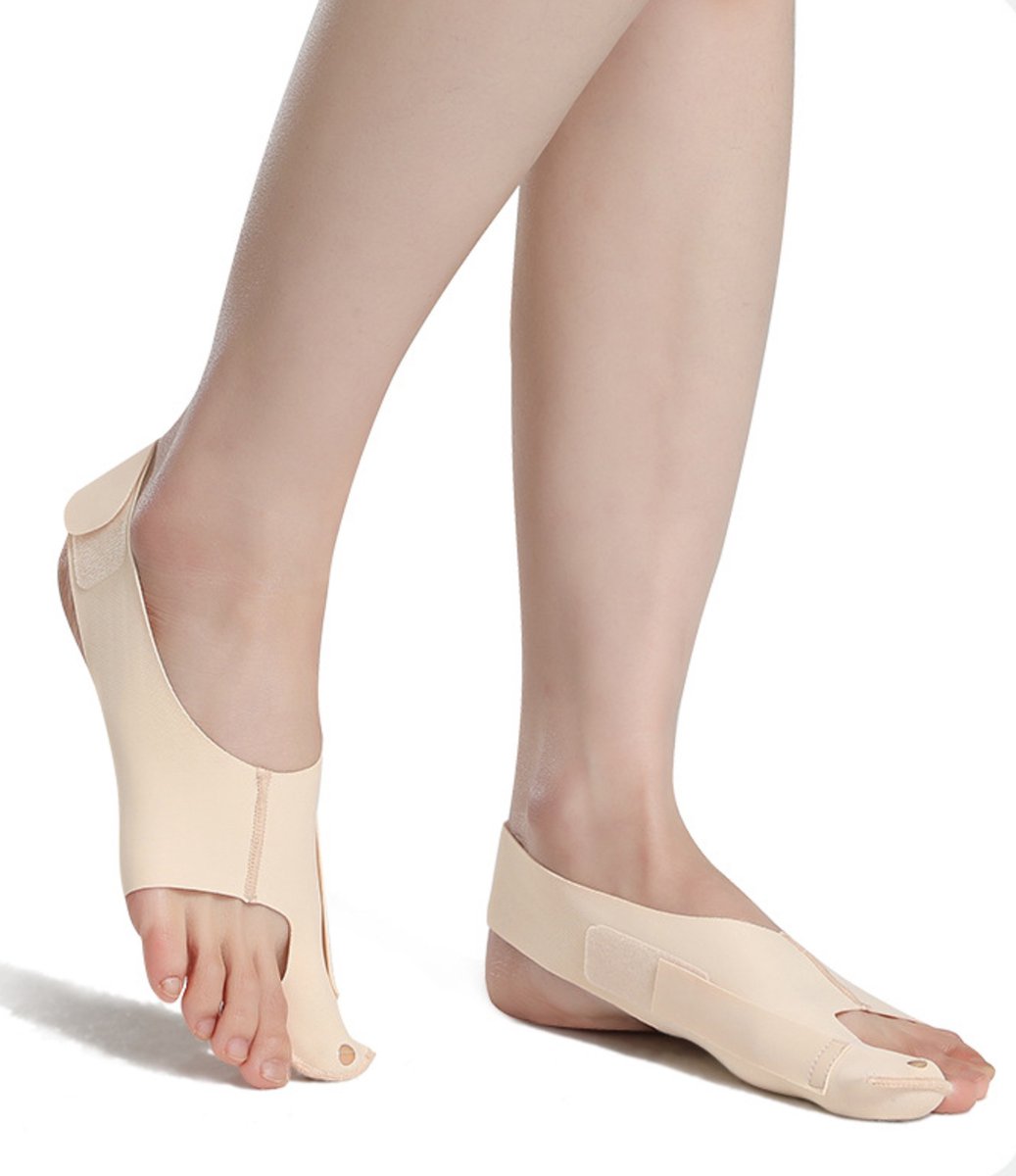 Goedkoopste U Fit One 2 Stuks Verstelbare Hallux Valgus Bunion Grote Teen Spalk - Teenspreider - Beige - Maat S