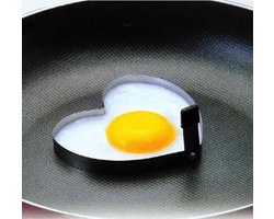 Finnacle - Hart bakvorm - Hart - Eiervorm - Eieren bakken - Hartvorm - Hart-Vormig - Hartjes ei - Pannekoekvorm - Bakvormen voor Gebakken Ei