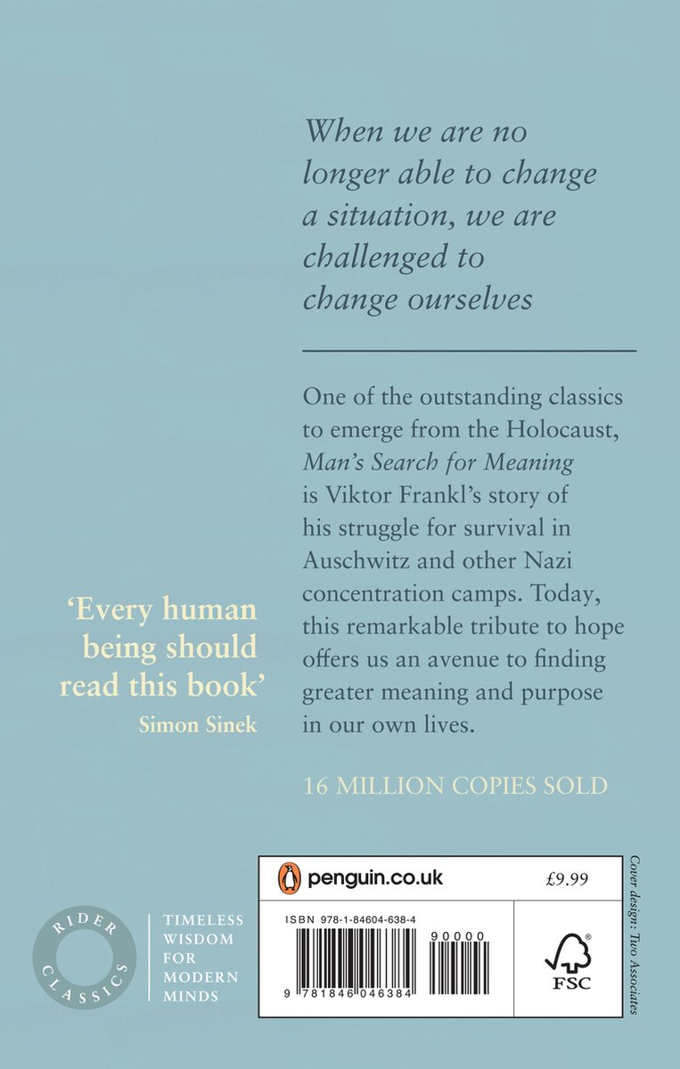 Mans Search For Meaning - back cover