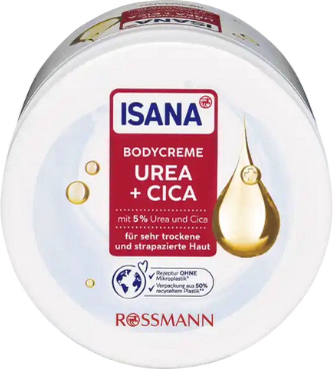 Goedkoopste ISANA Bodycrème Urea Cica | 1x 400ml | Hydraterende en verzachtende werking