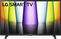 LG smart tv met een scherm vol met kleurrijke, abstrakte vormen.