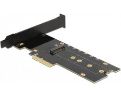 Delock PCI Express x4 Card to 1 x internal NVMe M.2 Key M with heat sink and RGB LED illumination - Low Profile Form Factor