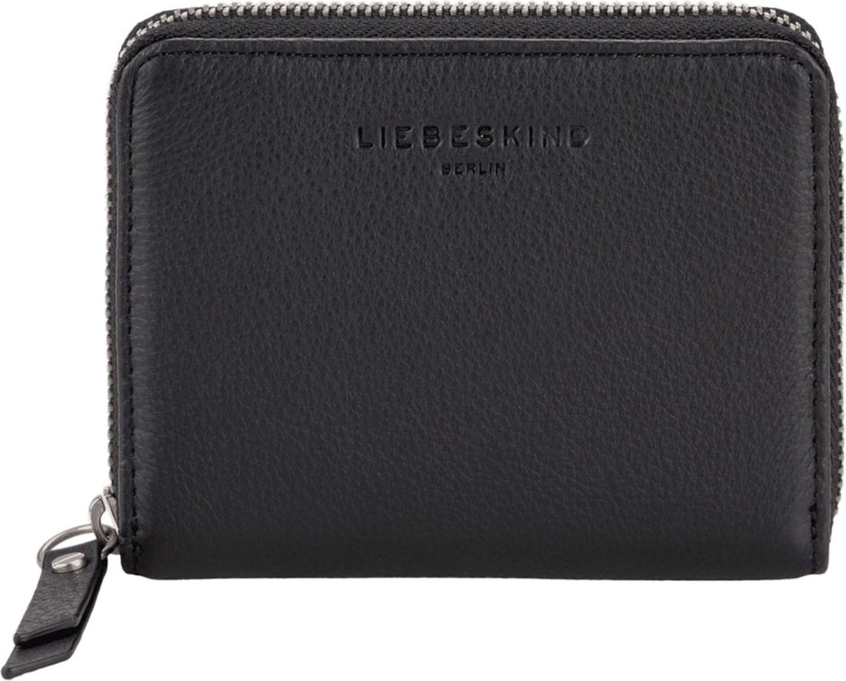 LIEBESKIND BERLIN Leren Portemonnee Harris Conny20 Zip Wallet Black Zwart