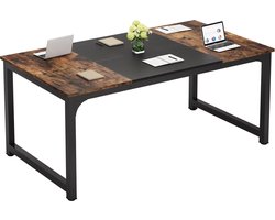 J&R Groot bureau - Computer bureau - Directie bureau - Kantoor Bureau - Groot - Bruin/Zwart - 180x80x75