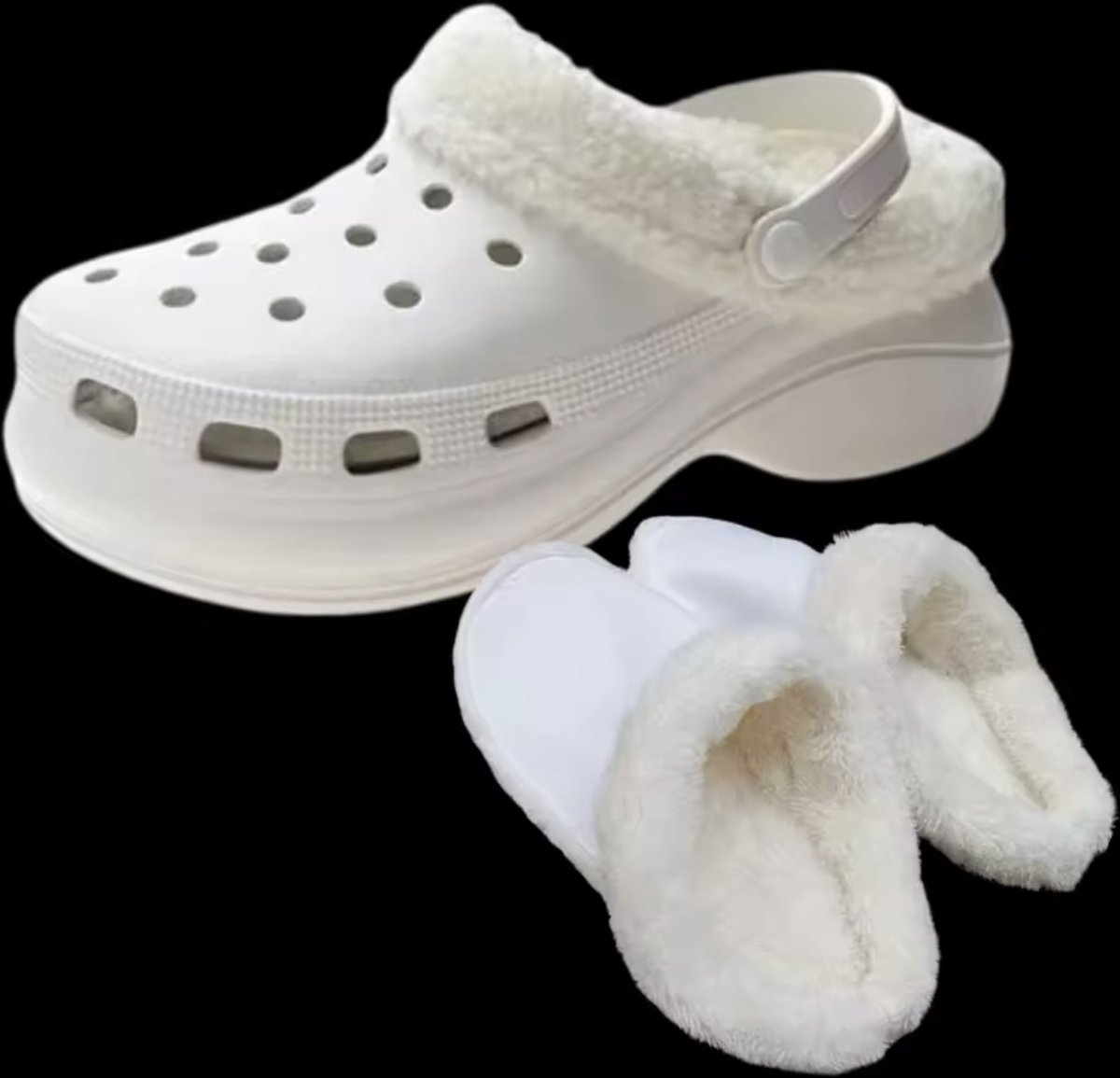Crocs Pluche Inlegzolen Crocs Sokken Winter Warm Crocs Schoenen sok Fluwelen Voering Zachte Schoenen Hoes Accessoires -Socks