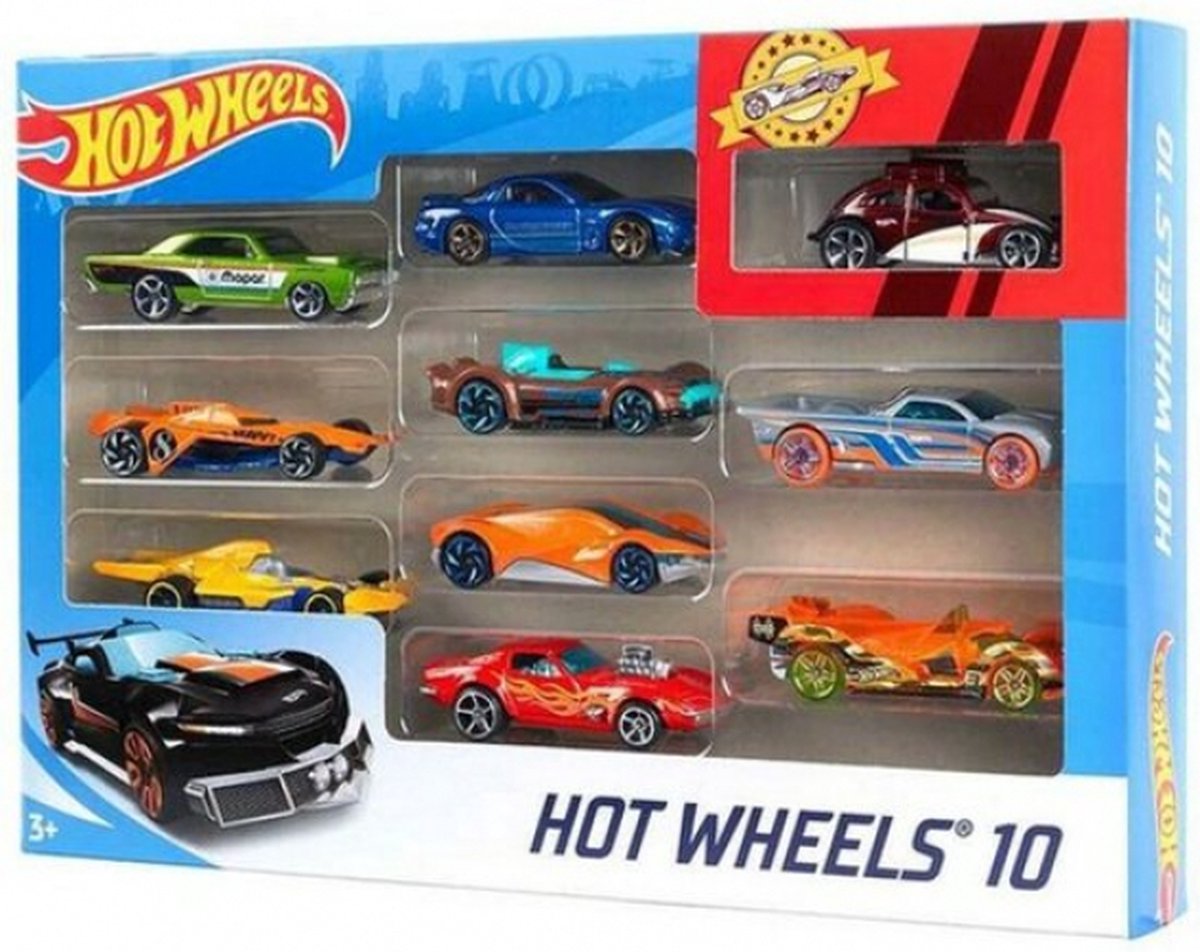 Hot Wheels Cadeauset Met 10 Auto's - 10 Pack Speelgoedvoertuig — afbeelding 12