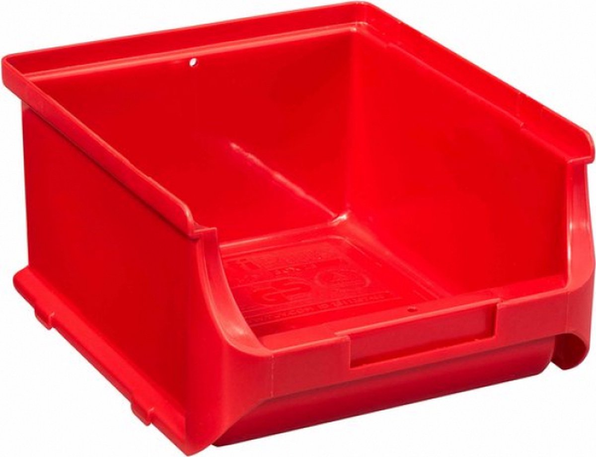 allit open fronted storage bin ProfiPlus Box 2B, gemaakt van PP, rood