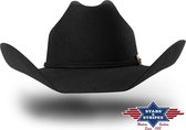 Chapeau en laine Chapeau en feutre Chapeau western Wyoming Zwart taille 61
