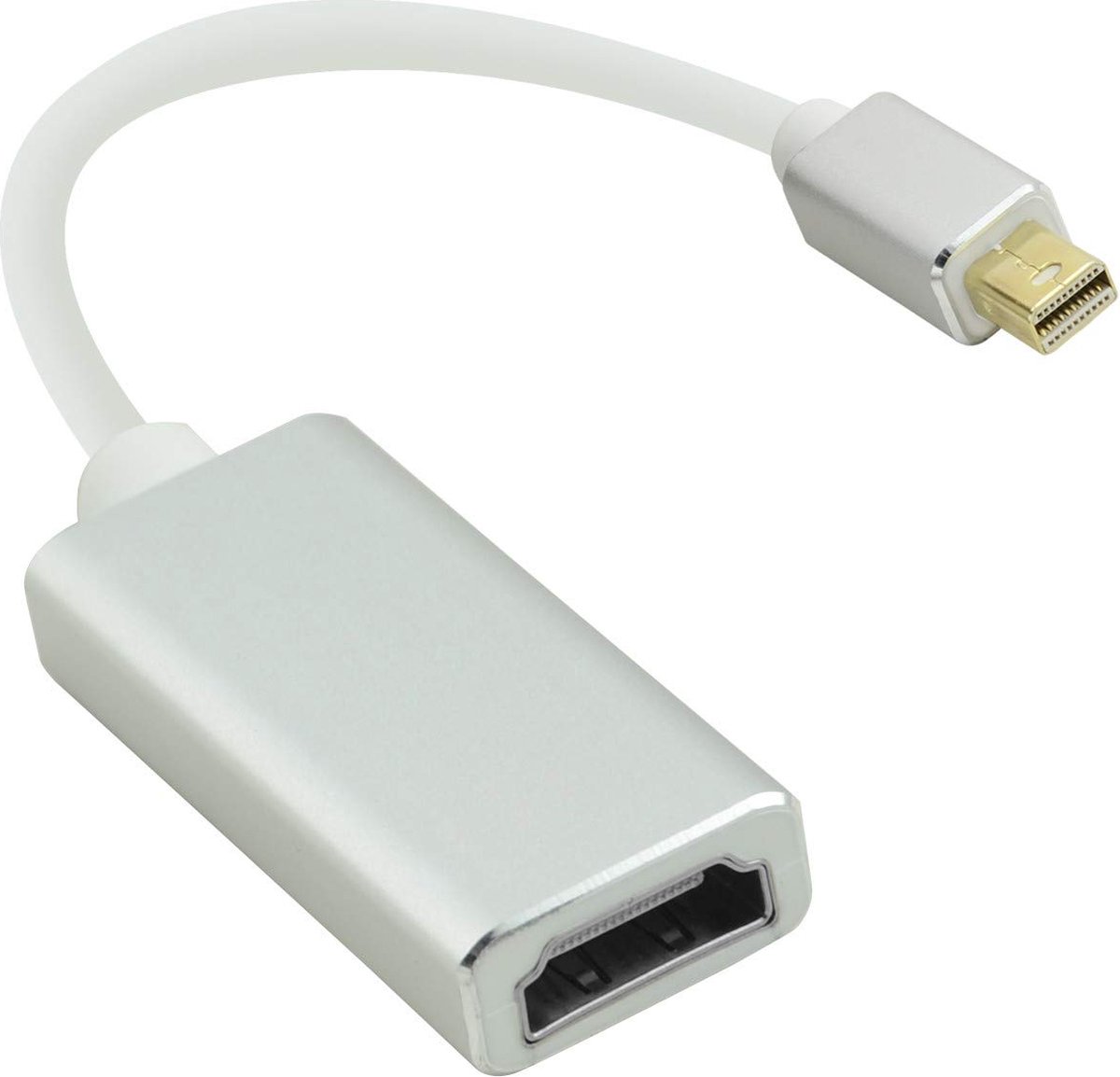 Adapterkabel, mini DisplayPort Stecker/ HDMI Buchse, PREMIUM 4K, silber