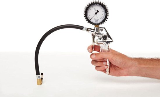 Bandenpomp met drukmeter voor autobanden - Perslucht - Maximum druk 10