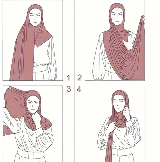 Foulard Nivard - Hijab - Femmes - Abaya - Écharpe - Vêtements islamiques - Vêtements musulmans - Alhamdulillah - Beige