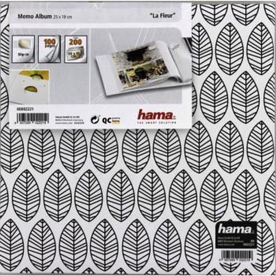 Hama La Fleur insert / mémo 10x15 200 photos blanc 2221
