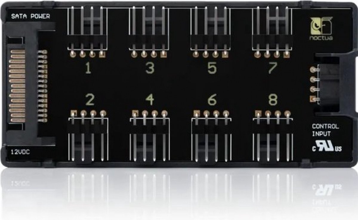 Noctua NA-FH1 - Fancontroller - 8x Fan - 1x S-ATA for 12V fans, 1x 4-pin PWM - Zwart