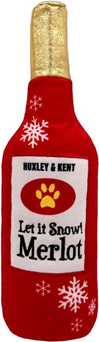Huxley & Kent - Holiday Let it Snow Merlot Large - Hondenspeelgoed - Kerst