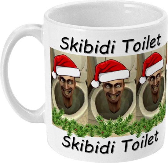 Mug Skibidi Toilettes Noël Edition Couleur White