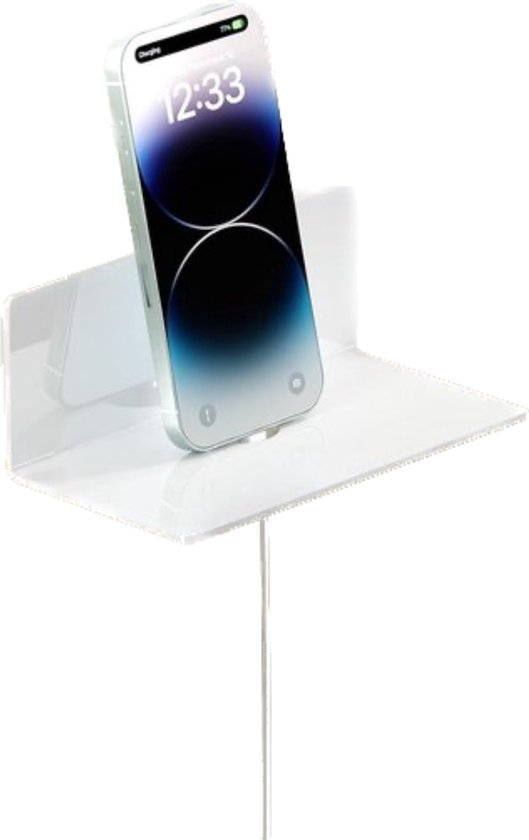CLDURHGE 2 Stuks Wandrek van Aluminiumlegering, Acryl Zwevende Wandplanken, Zwevend rek, Hangrek, Zwevend Opbergrek voor Badkamer, Keuken, Slaapkamer, Woonkamer (30cm, Wit