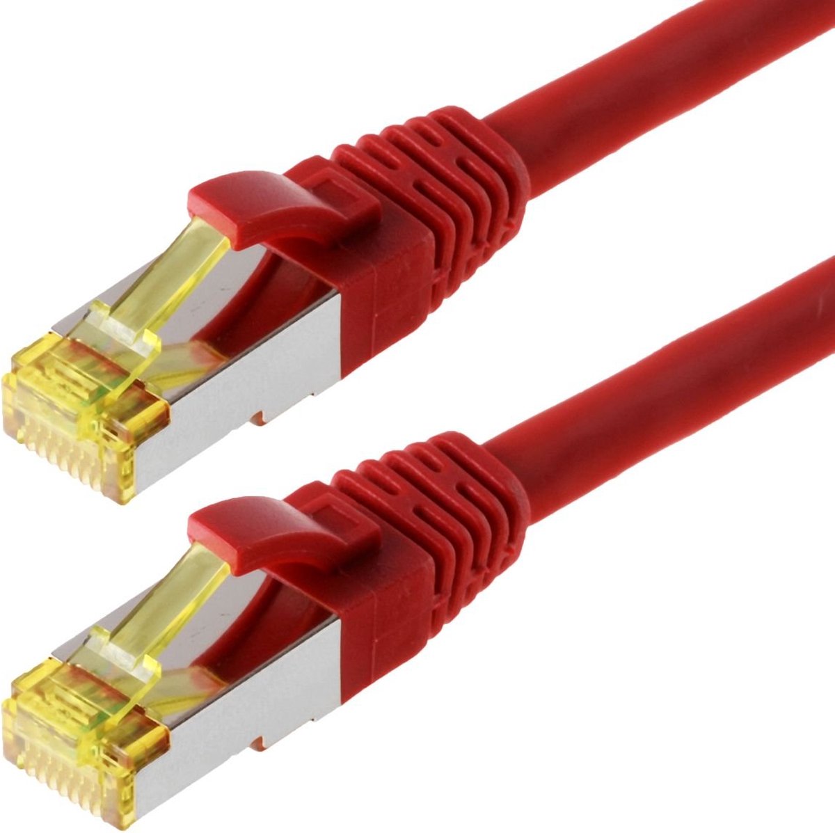 Patchkabel S/FTP Cat 6a rot 0,25m