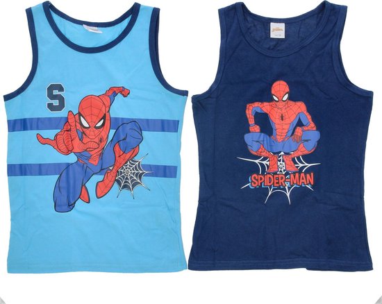 Maillots de corps - Garçons - 2 pièces - Spiderman - 122-128 - 6-8 ans