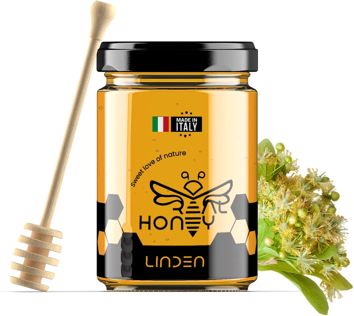 Goedkoopste Real Honey Italiaanse Linde Honing - 450g - Aromatisch - 100 Italiaans