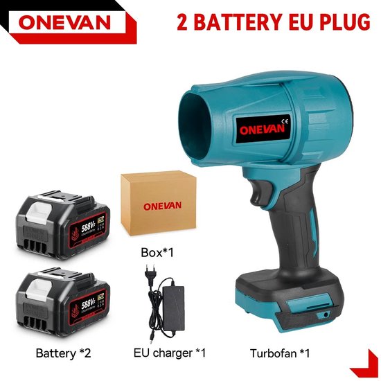 Mini Bladblazer - HIGH POWER Blower - Mini Blower - Blower - Bladblazer - 2000W - 720Km/h - 2 x Accu - Draadloos van Dramdal — afbeelding 2