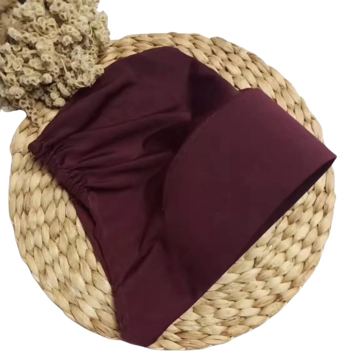 Ibramani – Marsya Pet Inner Hijab – Muts – Hoofddeksel - Hoofddoek - Tulband – Haarband – Tulband Cap – Head wrap - Damesmutsen – Hoofdwear - Ramadan - Ied ul Fitr - Suikerfeest – Maroon