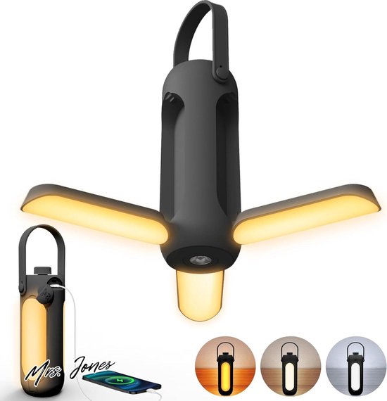 Draagbare campinglantaarn, 5600 mAh, powerbank, 1500 lm, tentlamp, oplaadbaar, IP65, waterdicht, led-lamp, camping, werk, jacht, vissen, wandelen, noodgevallen, pech