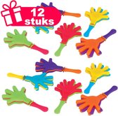 Henbrandt - 12 Stuks Mini Klaphandjes (9cm) - Traktatie uitdeelcadeautjes voor kinderen & peuters - Klaphand Traktaties en kinderverjaardagen - Klein grabbelton speelgoed voor in traktatie uitdeelzakjes