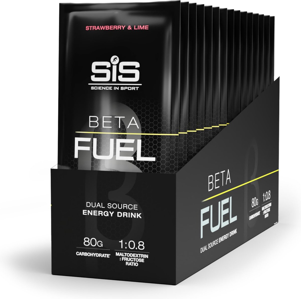 Goedkoopste Science In Sport - SIS Beta Fuel 80 Poeder - Dual Source Energy Drink - 1 0,8 Maltodextrine Fructose verhouding - Strawberry & Lime - Smaak - 15 x 82 gram