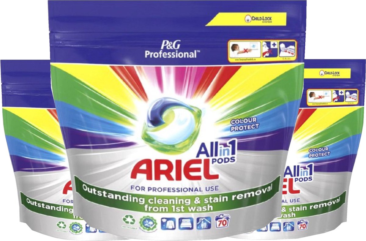 Goedkoopste Ariel All in 1 Pods Color - 3x70 wasbeurten - Voordeelverpakking
