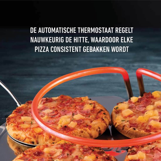 Gastronoma Pizza Oven voor 6 personen - 6 geïsoleerde bakspatels - Keramische koepel - 18310017 - 1000W — afbeelding 3